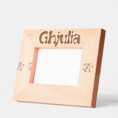 Photo Frame Ghjulia trendy first name レーザー彫刻フレーム (左)