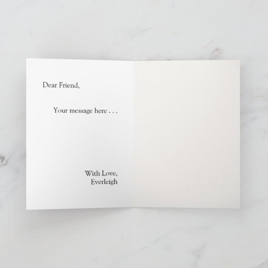 Photo Frame with Bow Bridesmaid Proposal カード (内部)