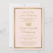 Photo From Parents Blush Pink and Gold Graduation 案内状 (正面)