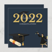 Photo From Parents Royal Blue And White Graduation シーズンカード (正面/裏面)