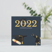 Photo From Parents Royal Blue And White Graduation シーズンカード (スタンド正面)