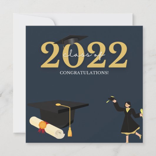 Photo From Parents Royal Blue And White Graduation シーズンカード (正面)