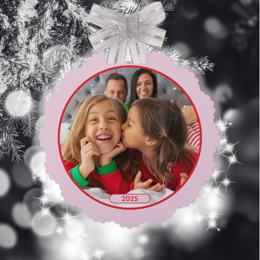 Photo Fun Stomping Reindeers オーナメントカード