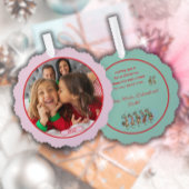 Photo Fun Stomping Reindeers オーナメントカード