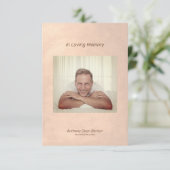 Photo Funeral Invitation Faux Metallic Effect 招待状 (スタンド正面)