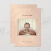 Photo Funeral Invitation Faux Metallic Effect 招待状 (正面/裏面)