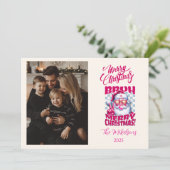 Photo Funny Bruh Merry Christmas シーズンカード (スタンド正面)