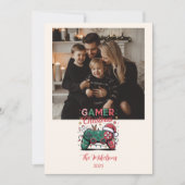 Photo Funny Gamer Christmas シーズンカード (正面)