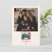 Photo Funny Gamer Christmas シーズンカード (スタンド正面)