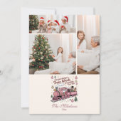 Photo Funny Santa Train Wreck Christmas シーズンカード (正面)