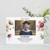 Photo Garden Party Grad Invitation Personalize シーズンカード (スタンド正面)
