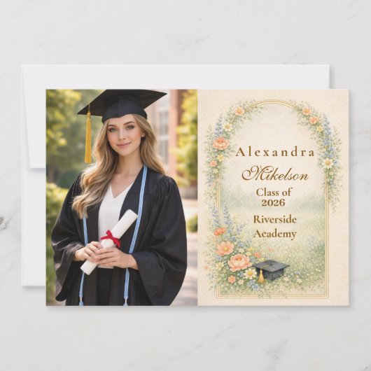 Photo Garden Rose Graduation Celebration 案内状 (正面)