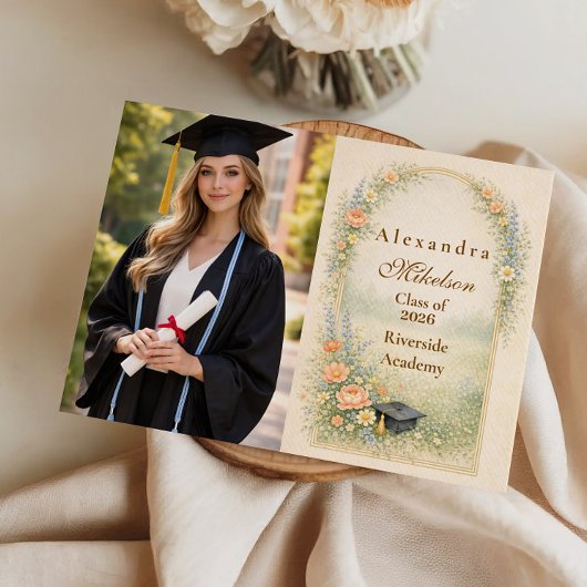 Photo Garden Rose Graduation Celebration 案内状