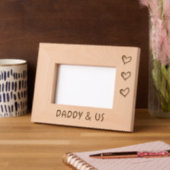 Photo Gift For Photo Giftパパ、Daddy & Us写真フレーム、 レーザー彫刻フレーム (左)