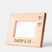 Photo Gift For Photo Giftパパ、Daddy & Us写真フレーム、 レーザー彫刻フレーム (左)