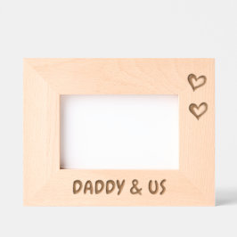 Photo Gift For Photo Giftパパ、Daddy & Us写真フレーム、 レーザー彫刻フレーム