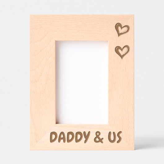 Photo Gift For Photo Gift For Twins, Daddy & US Fr レーザー彫刻フレーム (正面)
