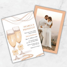 Photo Gold Bow Pearls and Prosecco Bridal Shower