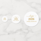 Photo Gold Script 卒業 2026 モダン コンフェッティ (正面)