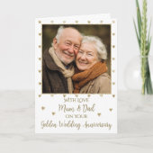 Photo Golden Wedding Anniversary 50 years Card カード (正面)