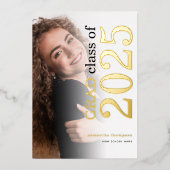 Photo Grad 2025金ゴールドフォイル実在発表 箔招待状 (正面)