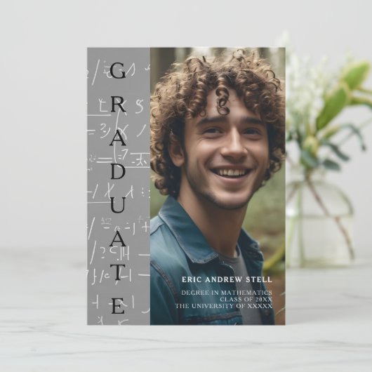  Photo Graduate Degree in Maths Invitation 招待状 (スタンド正面)