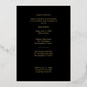 Photo Graduate Real Golden Modern Typography  箔招待状 (裏面)