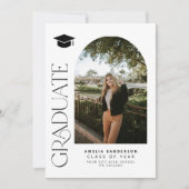 Photo graduation announcement and party invitation 招待状 (正面)