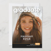 Photo Graduation Announcement and Party Invitation 招待状 (正面)