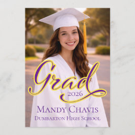 Photo Graduation Announcement and Party Invitation 招待状