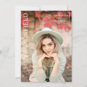 Photo graduation class 2026 announcement card シーズンカード (正面)