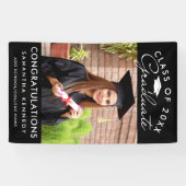 Photo Graduation Class Of 2026 Congrats Grad Black 横断幕 (横)