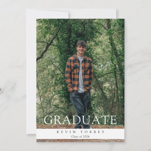 Photo Graduation Invitation 招待状 (正面)