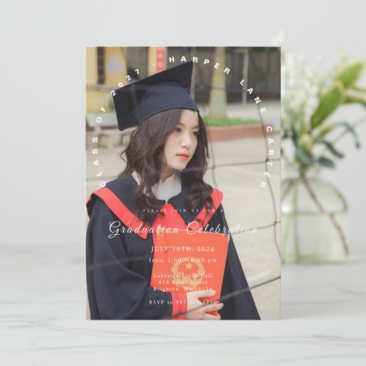 Photo Graduation Invitation, Class of 2026 招待状 (スタンド正面)