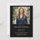 Photo Graduation Invitation Template for Her 招待状 (正面)