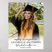 Photo Graduation Party Welcome Sign ポスター (正面)