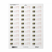 Photo Graduation Return Address Labels Floral ラベル (フルシート)