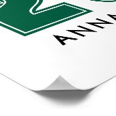 Photo Green Graduation Party Sign ポスター (角)