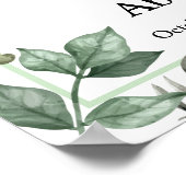 Photo Greenery Celebrating the life Funeral Poster ポスター (角)