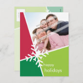 PHOTO GREETINGポストカード:: modernistaスノーフレークP5 シーズンポストカード (正面/裏面)