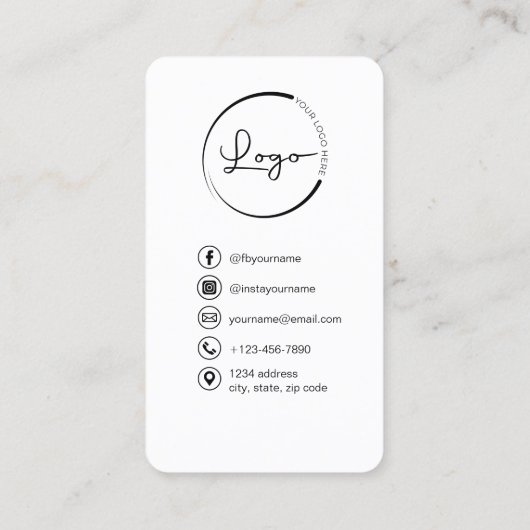 Photo Grey QR Code 名刺 (裏面)