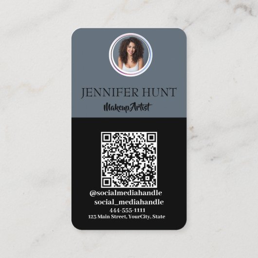 Photo Grid Instagram QRコードSNS 名刺 (裏面)