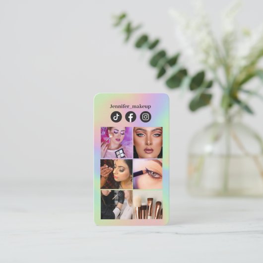 Photo Grid Instagram QRコードSNS 名刺 (スタンド正面)