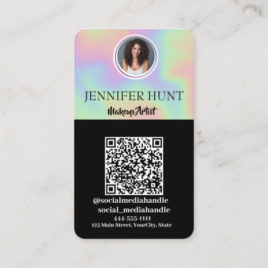 Photo Grid Instagram QRコードSNS 名刺 (裏面)