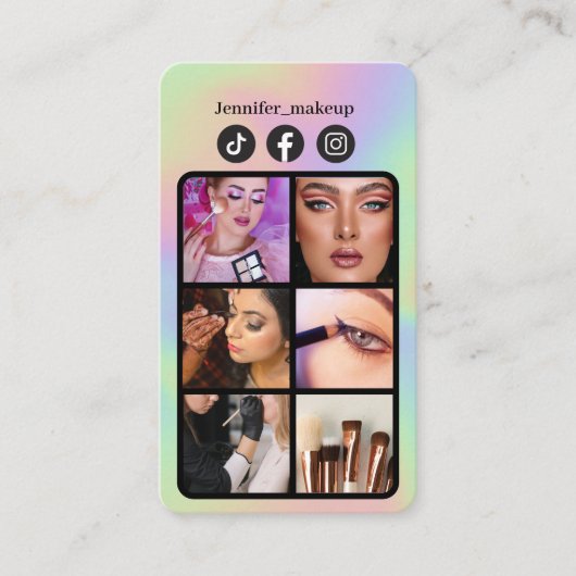 Photo Grid Instagram QRコードSNS 名刺 (正面)