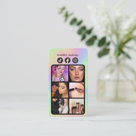 Photo Grid Instagram QRコードSNS 名刺 (スタンド正面)