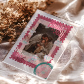 Photo Groovy Nutcracker Retro Pastel Christmas アクリル招待状