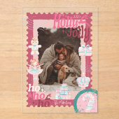 Photo Groovy Nutcracker Retro Pastel Christmas アクリル招待状 (正面)