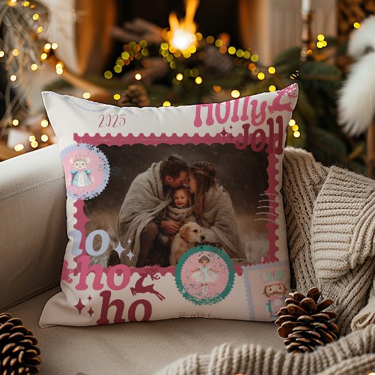 Photo Groovy Nutcracker Retro Pastel Christmas クッション