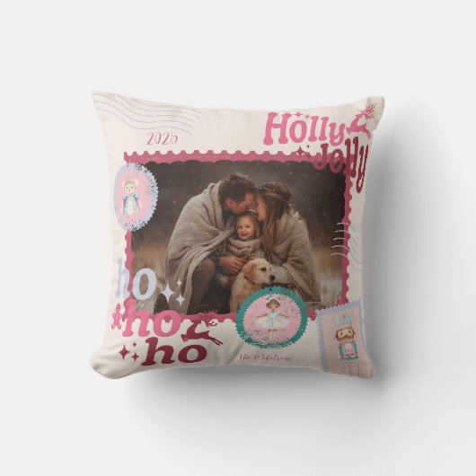 Photo Groovy Nutcracker Retro Pastel Christmas クッション (正面)